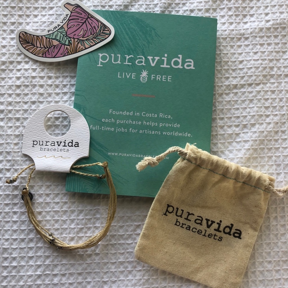 Pura Vida Silver Malibu Bracelet Sand